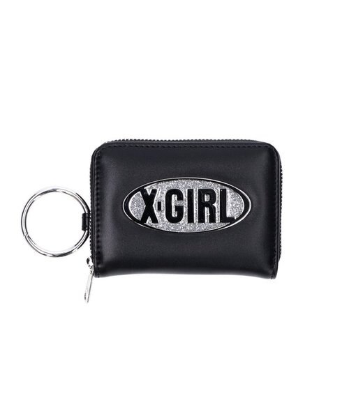 GLITTER OVAL LOGO COIN AND CARD CASE｜エックスガールの通販