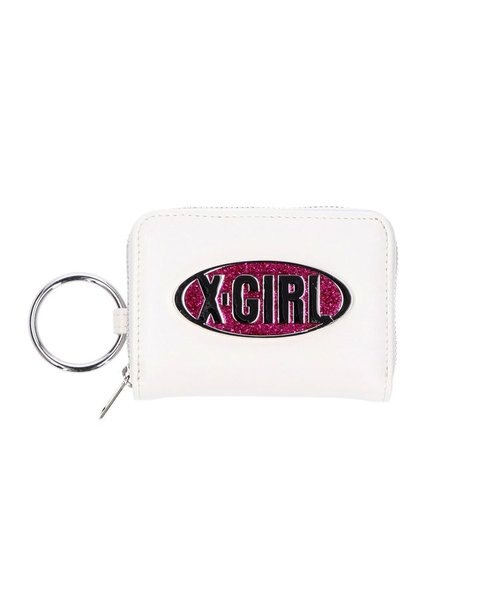 GLITTER OVAL LOGO COIN AND CARD CASE｜エックスガールの通販