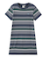 STRIPED FITTED S/S DRESS