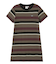 STRIPED FITTED S/S DRESS