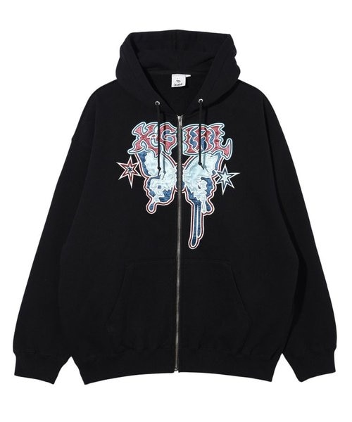 X-girl エックスガール BUTTERFLY ZIP UP HOODIE BUTTERFLY ZIP UP HOODIE｜エックスガールの通販｜&mall（アンドモール