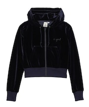 VELOUR ZIP UP HOODIE