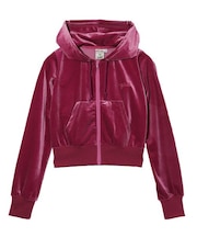 VELOUR ZIP UP HOODIE