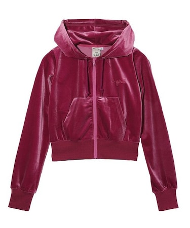 VELOUR ZIP UP HOODIE