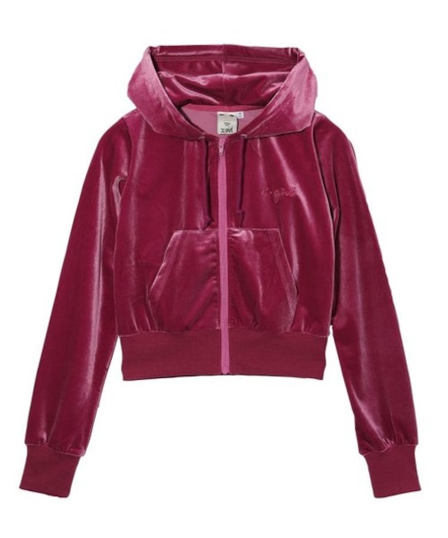 VELOUR ZIP UP HOODIE