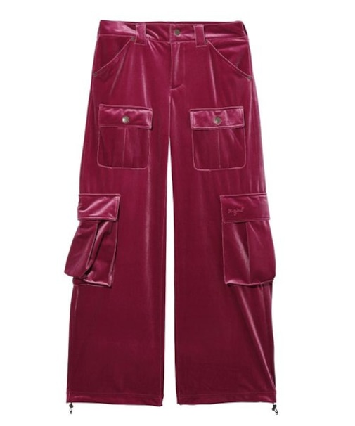 VELOUR CARGO PANTS