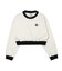 WOVEN CROPPED CREWNECK TOP