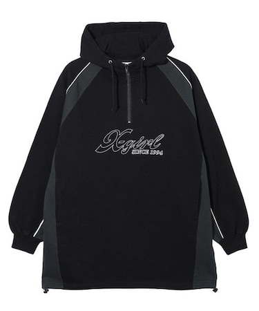 PANELED SWEAT ANORAK DRESS