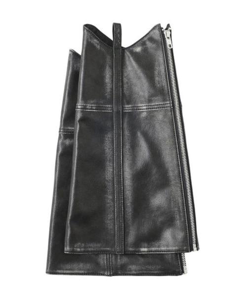 FAUX LEATHER LEG WARMER