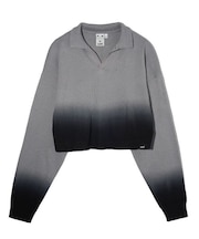 DIP DYE CROPED KNIT TOP