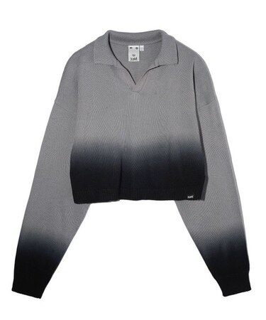 DIP DYE CROPED KNIT TOP