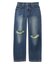 LOW RISE DISTRESSED DENIM PANTS