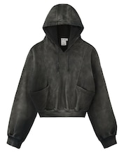 DISTRESSED COMPACT SWEAT HOODIE
