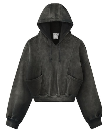 DISTRESSED COMPACT SWEAT HOODIE