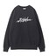 METALLIC DISTORTION LOGO SWEAT TOP