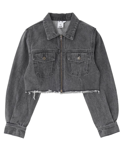 FADED RIBBED SLEEVE JACKET｜エックスガールの通販｜&mall（アンド
