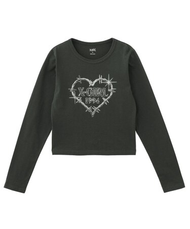 BARBED WIRE HEART L/S BABY TEE