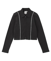 ONE POINT BUTTERFLY ZIP UP TOP