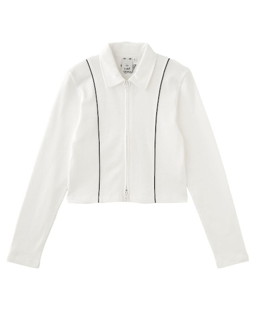 ONE POINT BUTTERFLY ZIP UP TOP