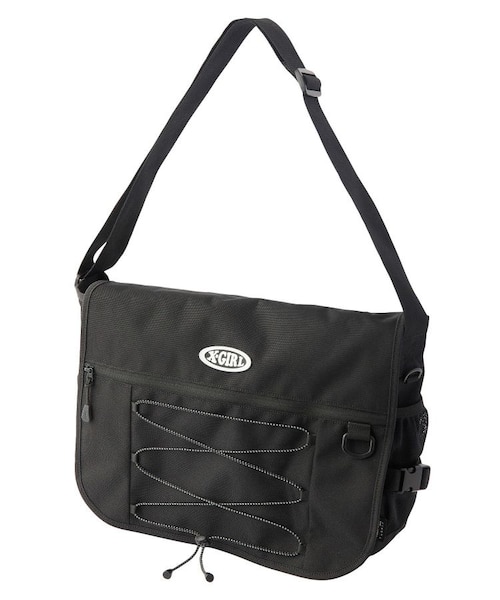 OVAL LOGO BUNGEE CORD MESSENGER BAG｜エックスガールの通販｜&mall