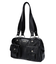 DOUBLE POCKET FAUX LEATHER HAND BAG