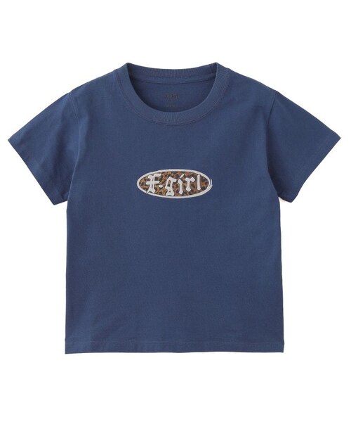 LEOPARD OVAL LOGO S/S BABY TEE｜エックスガールの通販｜&mall