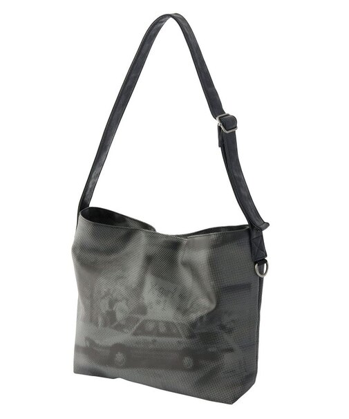PHOTOGRAPHY FAUX LEATHER SHOULDER BAG