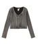 FADED RIB ZIP UP COMPACT CARDIGAN