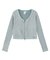 FADED RIB ZIP UP COMPACT CARDIGAN