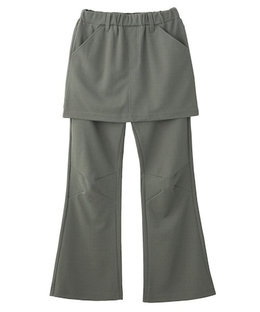 EASY MINI SKIRT AND PANTS LAYERED BOTTOM SET