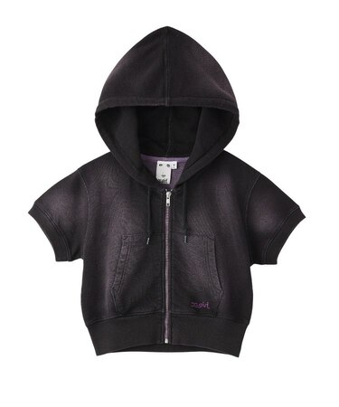 FADED COMPACT S/S ZIP UP HOODIE