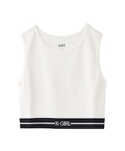 LOGO AND STRIPE TANK TOP