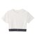 LOGO AND STRIPE CROPPED S/S TOP