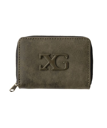 LOGO MARK FAUX LEATHER COIN AND CARD CASE