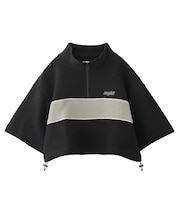 STRIPED CROPPED ANORAK TOP