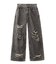 DISTRESSED LOOSE STRAIGHT DENIM PANTS