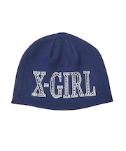 RHINESTONE ROMAN TYPE LOGO BEANIE