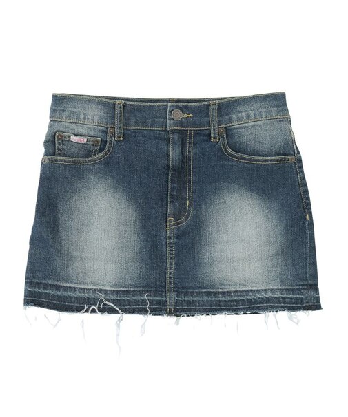 BUTTERFLY POCKET DENIM MINI SKIRT