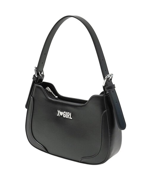 RHINESTONE LABEL HANDBAG