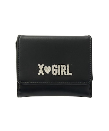 RHINESTONE LABEL MINI WALLET