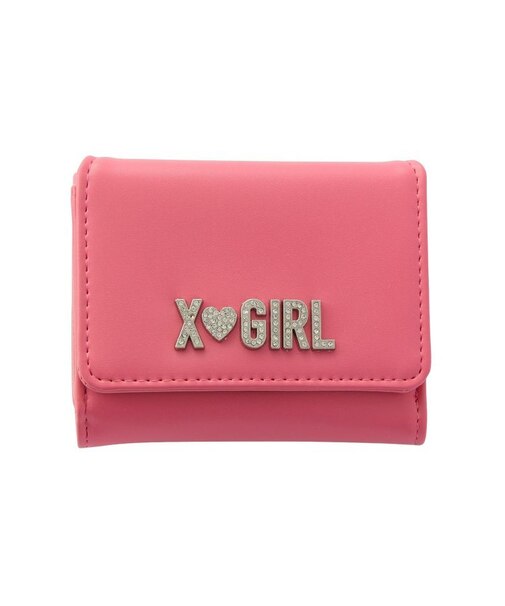 RHINESTONE LABEL MINI WALLET