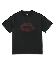 RHINESTONE LIP S/S TEE