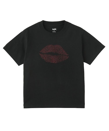 RHINESTONE LIP S/S TEE