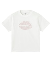 RHINESTONE LIP S/S TEE