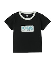 GLITTER HEART BOX LOGO S/S BABY TEE