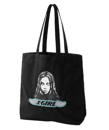 ANGEL FACE PATCH TOTE BAG