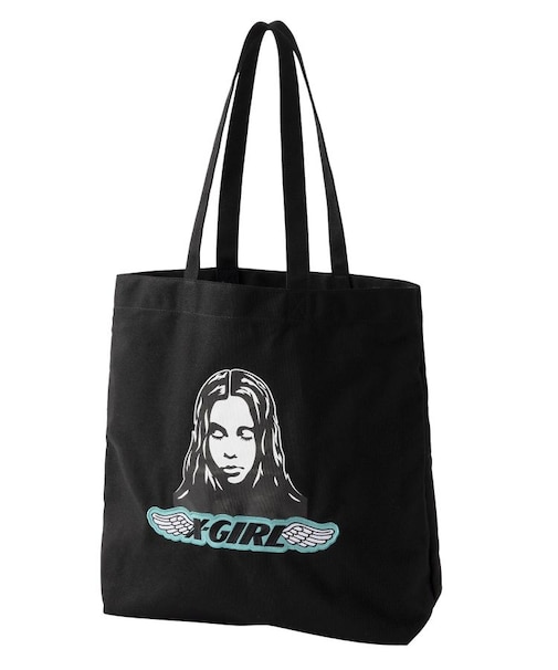 ANGEL FACE PATCH TOTE BAG