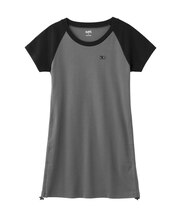 DRAWSTRING RAGLAN TEE DRESS