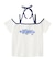 FLYING STARS LOGO OFF THE SHOULDER BABY TEE