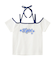 FLYING STARS LOGO OFF THE SHOULDER BABY TEE